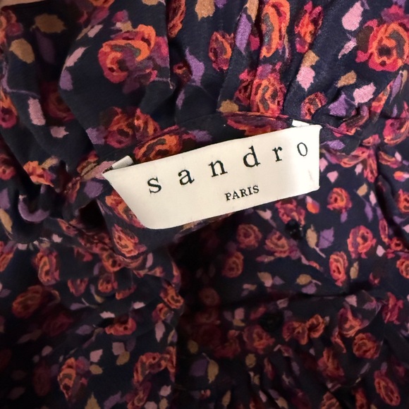 Women’s Sandro Silk Dress, Size 6 (2) - Picture 9 of 11